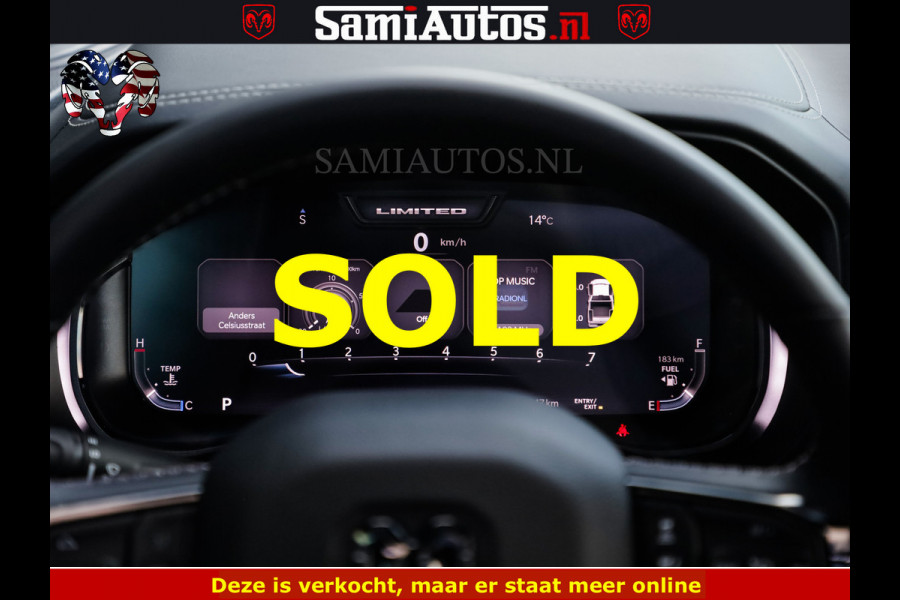 Dodge Ram BLACK BEAST HULK 5.7 V8 | HUD | WIDE BODY | BOM VOL | CREW CAB DUBBELE CABINE | 5 PERSOONS | MEGA DIKKE LIMITED BLACK ON BLACK | ZO GOED ALS NIEUW |