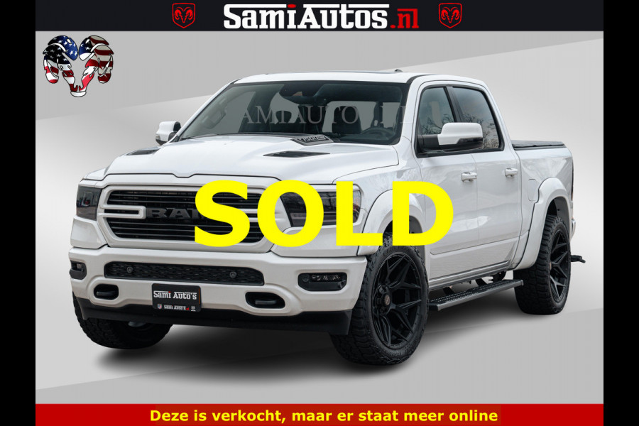 Dodge Ram V8 5.7 402PK | LARAMIE SPORT | Krachtige Hemi | Panorama Dak | 12' Scherm | LPG | Comfortabele Dubbele Cabine met Royale 5 Zitplaatsen | NIEUW EN BPM vrij | Nu Leverbaar uit Voorraad | Nr 2528 - 1276 |