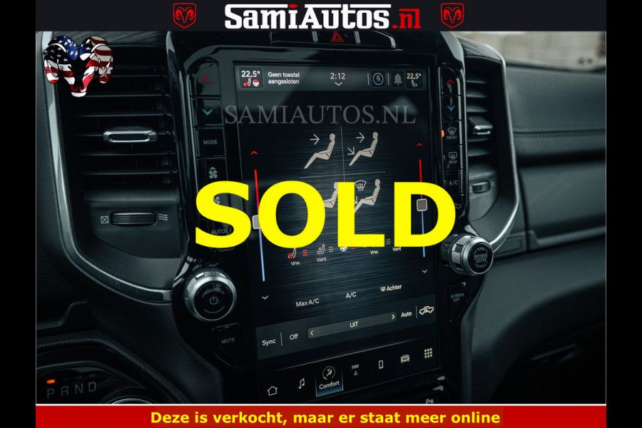 Dodge Ram V8 5.7 402PK | LARAMIE SPORT | Krachtige Hemi | Panorama Dak | 12' Scherm | LPG | Comfortabele Dubbele Cabine met Royale 5 Zitplaatsen | NIEUW EN BPM vrij | Nu Leverbaar uit Voorraad | Nr 2528 - 1276 |