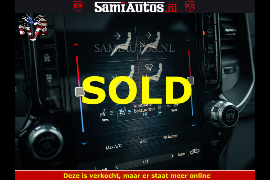 Dodge Ram V8 5.7 402PK | LARAMIE SPORT | Krachtige Hemi | Panorama Dak | 12' Scherm | LPG | Comfortabele Dubbele Cabine met Royale 5 Zitplaatsen | NIEUW EN BPM vrij | Nu Leverbaar uit Voorraad | Nr 2528 - 1276 |