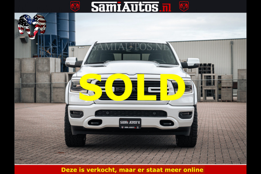 Dodge Ram V8 5.7 402PK | LARAMIE SPORT | Krachtige Hemi | Panorama Dak | 12' Scherm | LPG | Comfortabele Dubbele Cabine met Royale 5 Zitplaatsen | NIEUW EN BPM vrij | Nu Leverbaar uit Voorraad | Nr 2528 - 1276 |