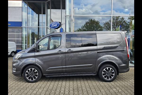Ford Transit Custom 320 2.0 TDCI L1H1 Sport DC | 185pk Automaat | Geen BTW Geen BPM | Marge! | Camera | Stoelverwarming | Half leder | Trekhaak | PDC v+ a etc.