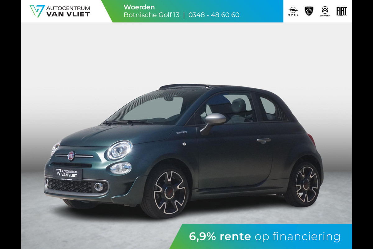Fiat 500C 1.0 Hybrid Sport Clima | PDC | Apple Carplay | 16" | Mat Groen