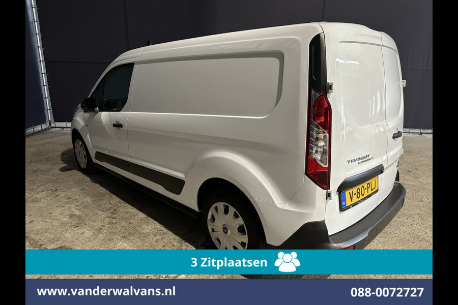 Ford Transit Connect 1.5 EcoBlue 120pk L2H1 Euro6 Airco | 3-Zits | Camera | Navigatie | Apple Carplay Stoelverwarming, Verwarmde voorruit, Parkeersensoren, Bijrijdersbank, 1500kg trekvermogen
