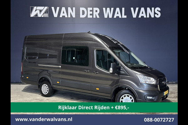 Ford Transit 2.0 TDCI 185pk L4H3 Dubbele Cabine Euro6 *Rijklaar* Airco | 6-Zits | Camera | Cruisecontrol Parkeersensoren, 2800kg trekvermogen