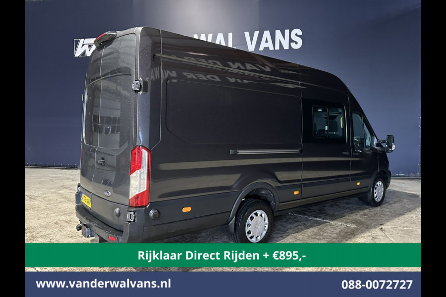 Ford Transit 2.0 TDCI 185pk L4H3 Dubbele Cabine Euro6 *Rijklaar* Airco | 6-Zits | Camera | Cruisecontrol Parkeersensoren, 2800kg trekvermogen