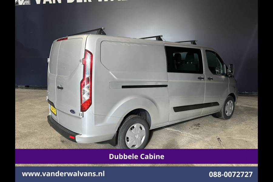 Ford Transit Custom 2.0 TDCI 131pk L2H1 Dubbele Cabine Euro6 Airco | 6-Zits | LED | Cruisecontrol | Verwarmde voorruit Parkeersensoren, Dakdragers, 2800kg trekvermogen