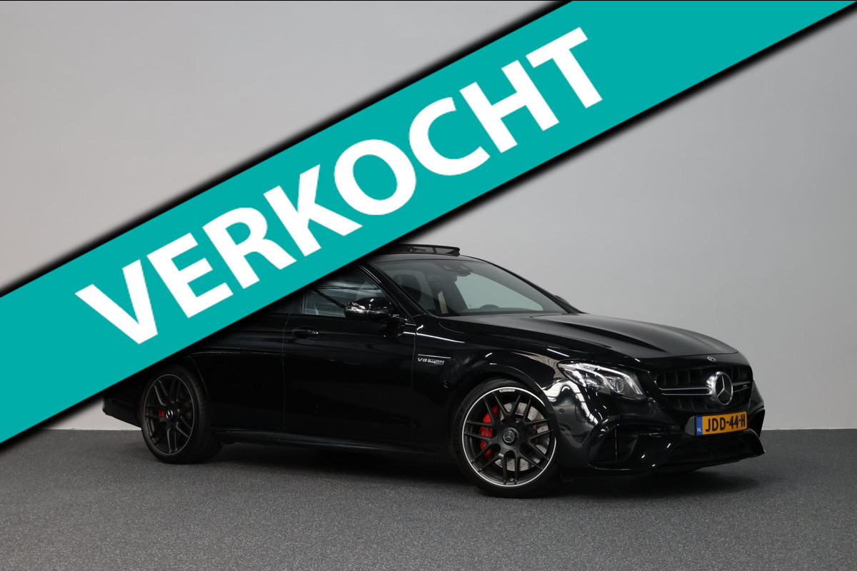Mercedes-Benz E-Klasse AMG 63 S 4MATIC+ 612+PK LED/VIRTUAL/SFEER/LUCHT/PANO/LEER+S.VERWARMING/360/ACC/ECC/12 MDN GARANTIE!