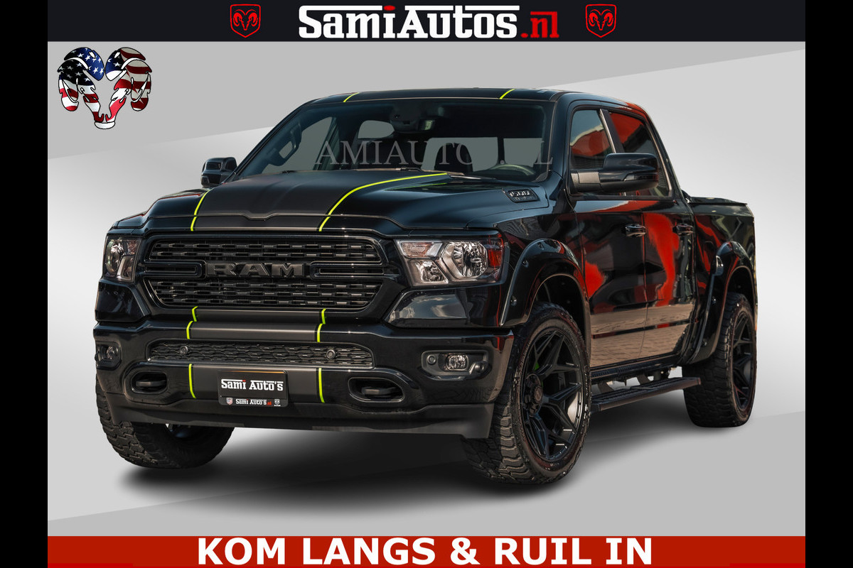 Dodge Ram SPORT | 5.7 V8 4x4 HEMI | PANORAMA DAK | GROOTSCHERM 12 INCH | LPG | Diamond Black Pearl | CREW CAB | DUBBELE CABINE | 5 PERSOONS | DC | VOORRAAD NR 2554 - 6048