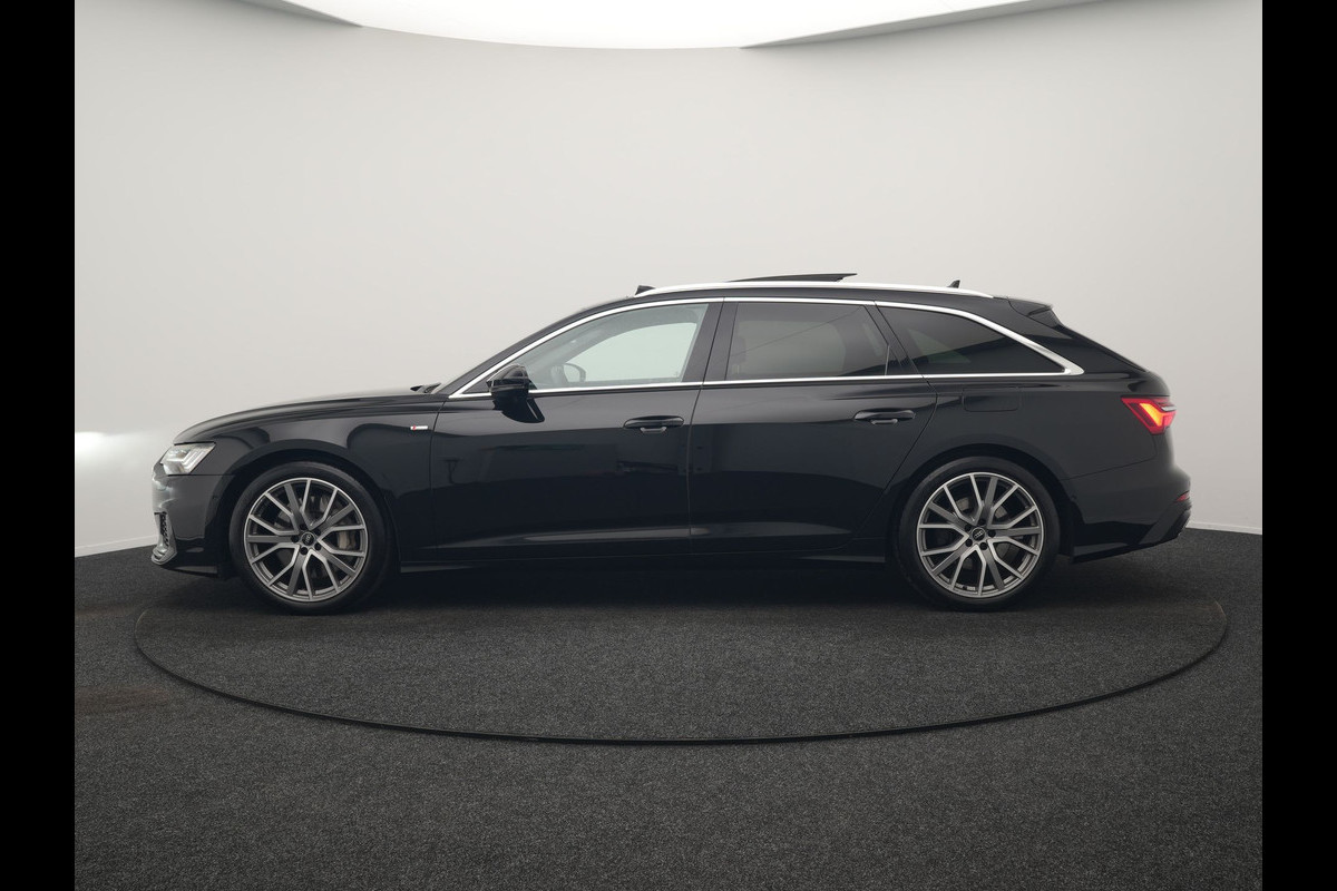 Audi A6 Avant 50 TFSI e Quattro 2x S Line PHEV 300pk Dealer O.H. | Trekhaak Af Fabriek | Panodak | Head Up | Adaptive Cruise | Matrix LED | Bang & Olufsen | Lederen Comfortzetels Memory & Ventilatie | Camera | Keyless | Blis | 20"L.M | Plug In Hybrid |