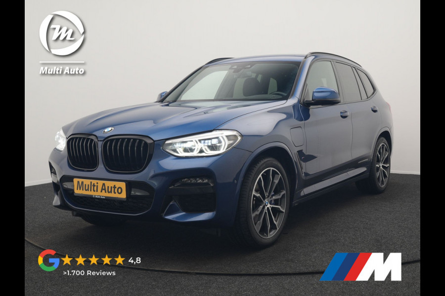 BMW X3 xDrive30e M Sport PHEV 293pk Dealer O.H. | Trekhaak Af Fabriek | Head Up | Camera | Sportstoelen Verwarmd | Harman & Kardon | Keyless | Blis | Apple Carplay | Sfeerverlichting | Cruise Control | 20''L.M. | Navigatie | DAB | Plug In Hybrid |