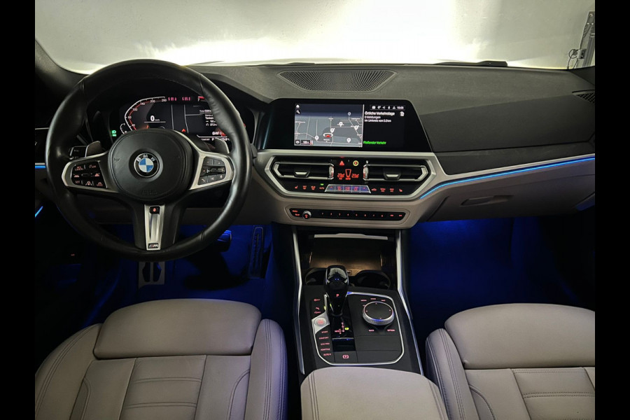 BMW 3 Serie Touring 330i xDrive M-SPORT ** LED, BEIGE LEDER, PANORAMA, NAVI+, ACC, 19-INCH LMV ** 1e EIG - slechts 55.887km. ** ** INFORMEER OOK NAAR ONZE AANTREKKELIJKE FINANCIAL-LEASE TARIEVEN **