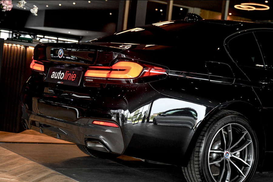 BMW 5 Serie 520e M-Sport, [SoH 90%], Shadow Line, Laser, Memory, HUD, Camera, Carplay, Ambient,