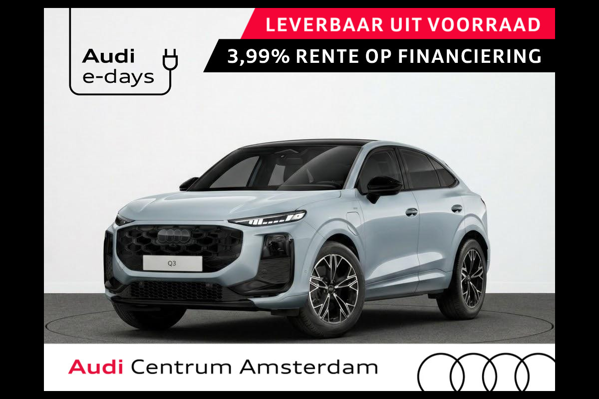 Audi Q3 Sportback S edition e-hybrid 272 pk | Techniekpakket plus | Glazen panoramadak | Optiekpakket zwart | 19'' lichtmetalen velgen |