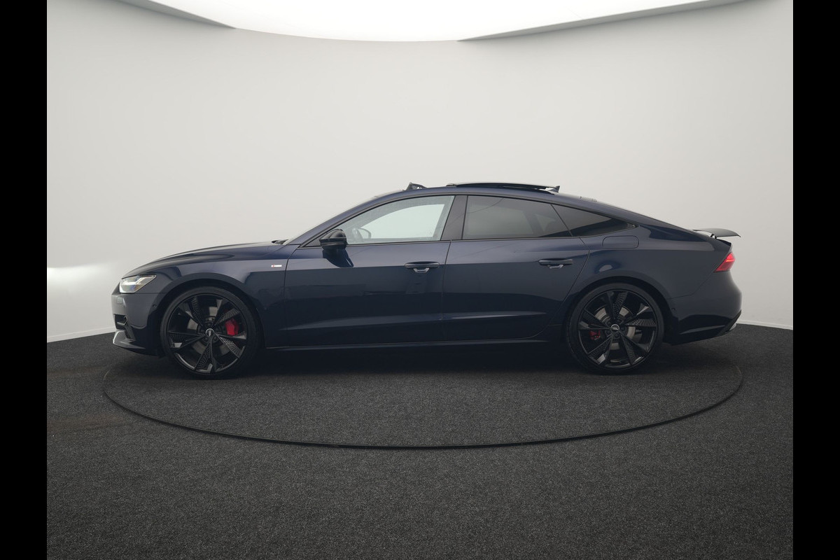 Audi A7 Sportback 50 TFSI e Quattro 2x S Line PHEV 299pk | Trekhaak Af Fabriek | Panodak | Head Up | Adaptive Cruise | Bang & Olufsen | 360 Camera | Alcantara Sportstoelen Memory & Verwarmd | Matrix LED | Stuur Verwarmd | Sfeerverlichting | Keyless | Plug In Hybrid |