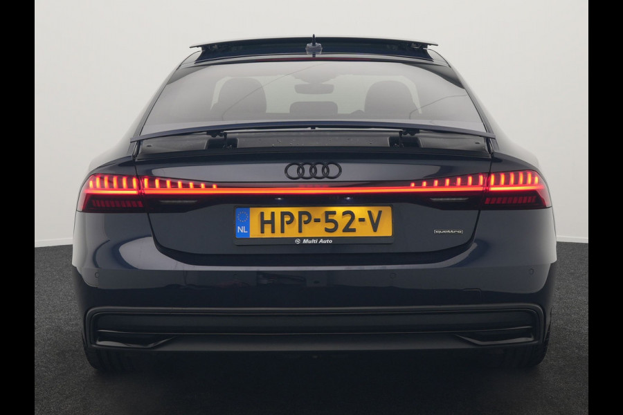 Audi A7 Sportback 50 TFSI e Quattro 2x S Line PHEV 299pk | Trekhaak Af Fabriek | Panodak | Head Up | Adaptive Cruise | Bang & Olufsen | 360 Camera | Alcantara Sportstoelen Memory & Verwarmd | Matrix LED | Stuur Verwarmd | Sfeerverlichting | Keyless | Plug In Hybrid |