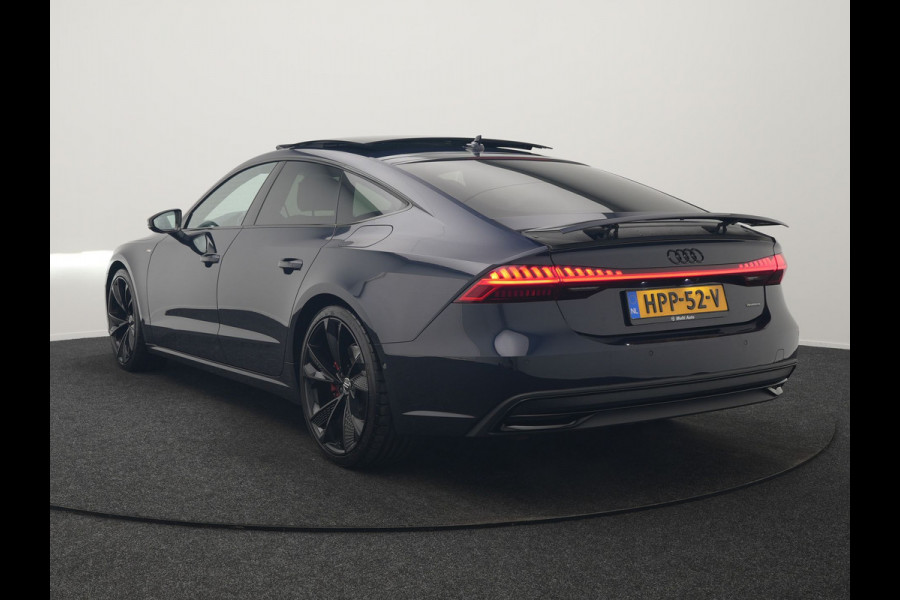 Audi A7 Sportback 50 TFSI e Quattro 2x S Line PHEV 299pk | Trekhaak Af Fabriek | Panodak | Head Up | Adaptive Cruise | Bang & Olufsen | 360 Camera | Alcantara Sportstoelen Memory & Verwarmd | Matrix LED | Stuur Verwarmd | Sfeerverlichting | Keyless | Plug In Hybrid |