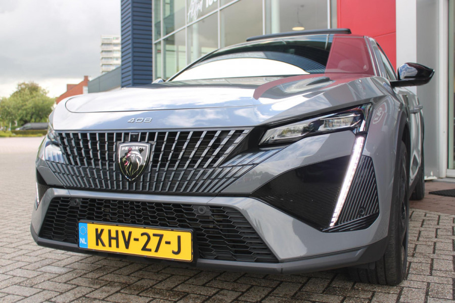 Peugeot 408 1.6 HYbrid 225PK EAT8 GT | PANORAMA SCHUIF/KANTEL DAK | FOCAL PREMIUM AUDIO SYSTEM | STUUR VERWARMING | SFEER VERLICHTING | 20" LICHTMETALEN VELGEN | ELEKTRISCH BEDIENBARE ACHTERKLEP | LED MATRIX KOPLAMPEN | 360° CAMERA | PARKEERSENSOREN VOOR + ACHTER | DRAADLOZE TELEFOONLADER | DRAADLOZE APPLE CARPLAY/ANDROID AUTO | NAVIGATIE | DODEHOEK DETECTIE | ADAPTIVE CRUISE CONTROL |