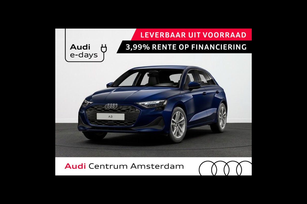 Audi A3 Sportback Pro Line 40 TFSI e 204 pk | Assis.pak Driving+Parking plus | Led v+a, dyna. knipper. achter | Sportstoelen zwarte stof | Apple carplay |
