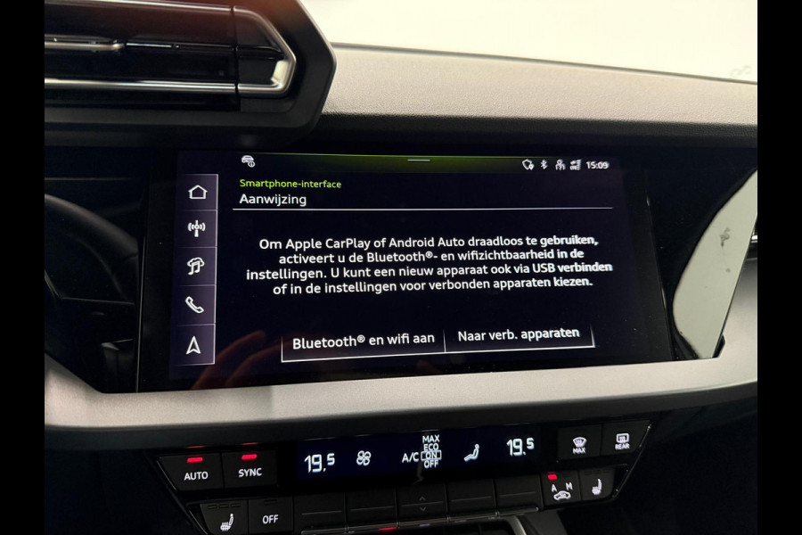 Audi A3 Sportback 35 TFSI S Edition SONOS Premium Audio Airco ECC Navigatie Carplay Full LED Elektr. Sportstoelen PDC VA + Camera Adaptive Cruise Control Head Up Display