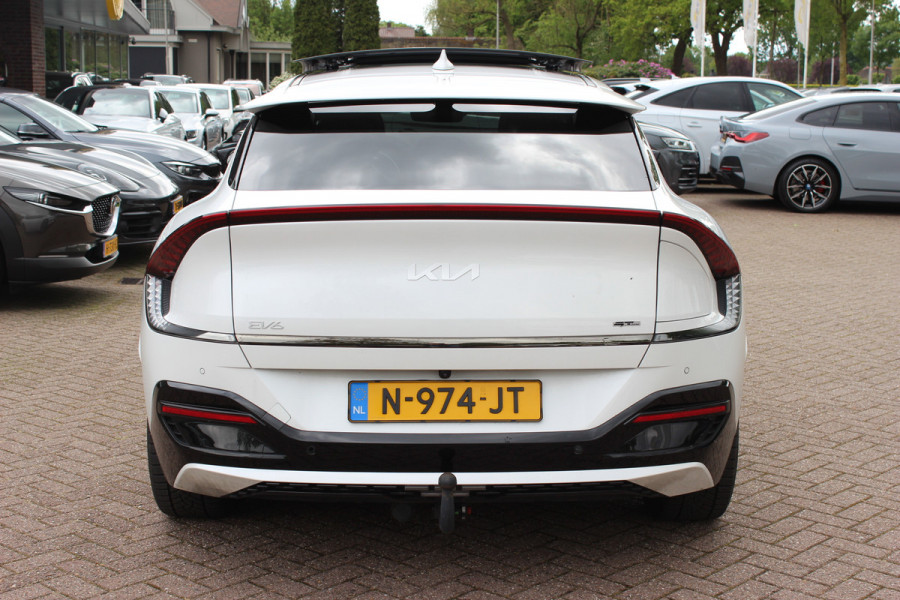 Kia Ev6 GT-Line 77.4 kWh / Full option! / SoH 96% / Trekhaak / Panoramadak / 360Camera / Head-up / Keyless / 19'' / Half leder / Matrix LED / DAB / ACC / Stoelverwarming V+A / Warmtepomp