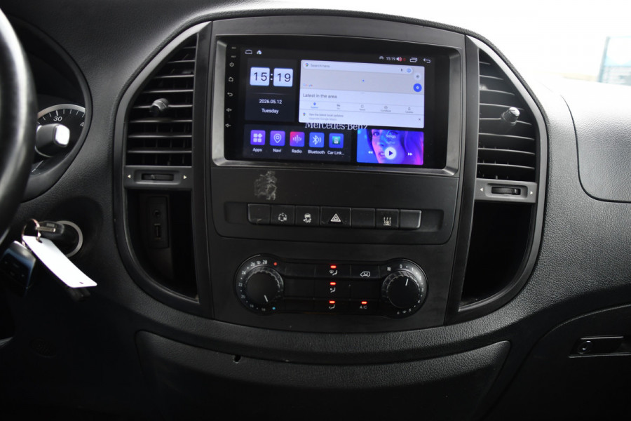 Mercedes-Benz Vito 116 CDI L2 Black Edition Camera, Cruise, Carplay, LED, Automaat, 164pk, Stoelverwarming, Standakchel, Sensoren, Uniek!
