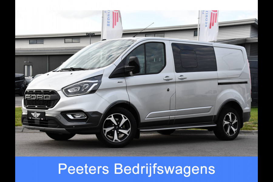 Ford Transit Custom 2.0 TDCI L1H1 Active DC Full Options! Adaptieve Cruise, Camera, Xenon, Carplay, Leder, Automaat, 170pk, Multimedia, Uniek!