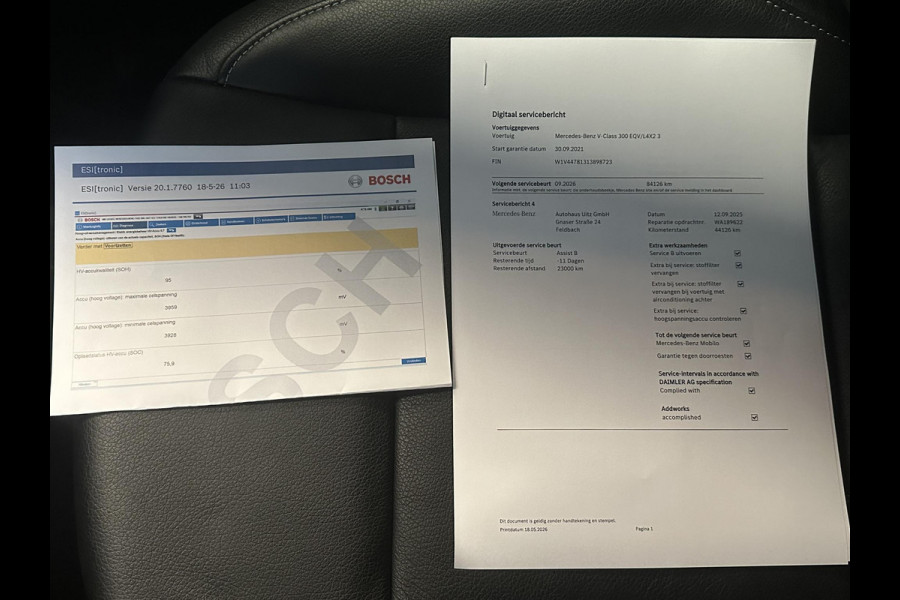 Mercedes-Benz Eqv 300 L2 Business Solution Limited 90 kWh SOH 95% | 8pl  | ELECTR. SCHUIFDEUREN | DODE HOEK | 360 CAMERA |LEDER | RIJKLAARPRIJS incl. 12mnd BOVAG GARANTIE