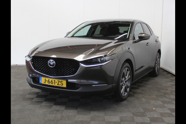 Mazda CX-30 2.0 e-SkyActiv-X M Hybrid Luxury CLIMATE | SCHDAK | LMV18 | CARPLAY | MEMSEATS | STOEL/STUURVERW | HEAD-UP | LEER | AFNBTRHAAK |