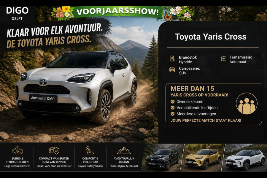Toyota Yaris Cross 1.5 HYBRID DYNAMIC BLACKLINE GARANTIE 4-2033 CARPLAY NAVIGATIE . ADAPTIEVE CRUISE CONTROL .