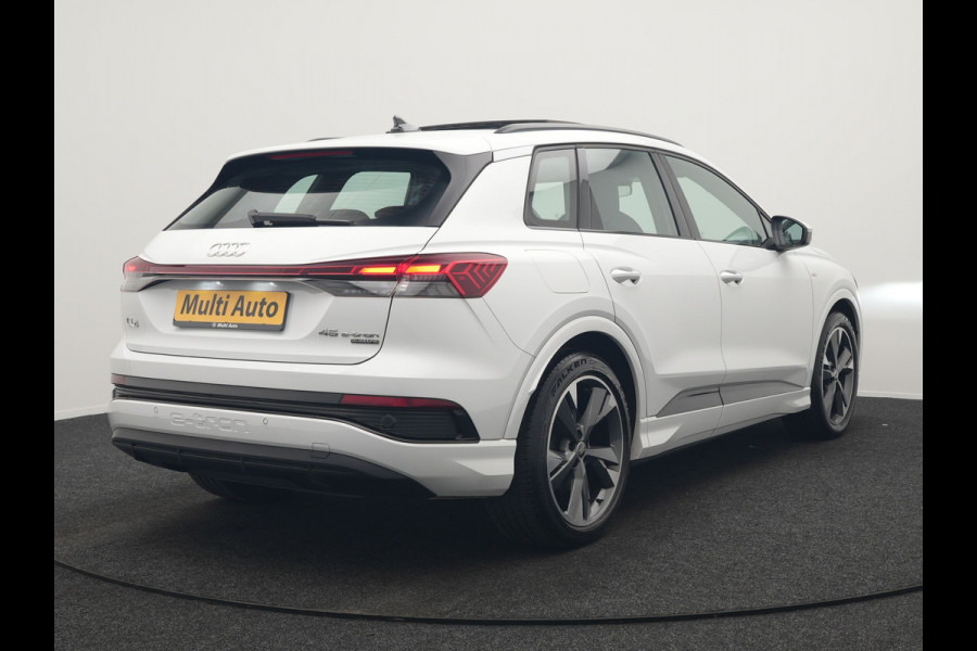Audi Q4 e-tron 45 Quattro S edition 77 kWh 265pk Dealer O.H. | Panodak  | 20"L.M. | Sportstoelen Verwarmd | Navigatie | Virtual Cockpit | Standkachel | DAB |
