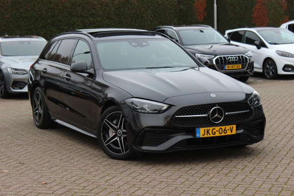 Mercedes-Benz C-Klasse Estate 300 e 4MATIC AMG Line / Panoramadak / 360Camera / Burmester / Sfeerverlichting / 18'' / CarPlay / Stoelverwarming / DAB / Cruise Control