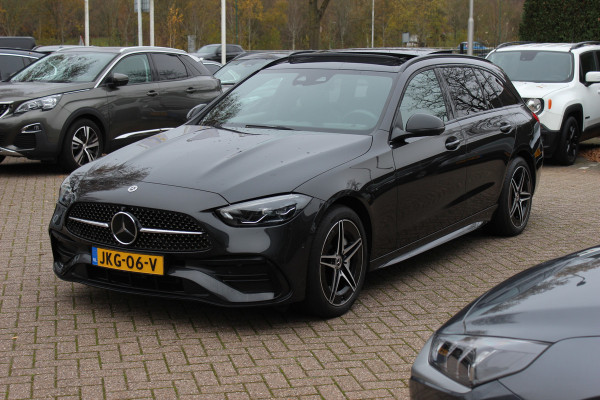 Mercedes-Benz C-Klasse Estate 300 e 4MATIC AMG Line / Panoramadak / 360Camera / Burmester / Sfeerverlichting / 18'' / CarPlay / Stoelverwarming / DAB / Cruise Control