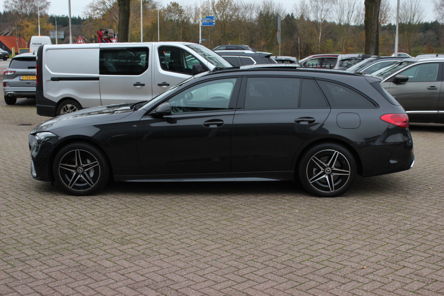 Mercedes-Benz C-Klasse Estate 300 e 4MATIC AMG Line / Panoramadak / 360Camera / Burmester / Sfeerverlichting / 18'' / CarPlay / Stoelverwarming / DAB / Cruise Control