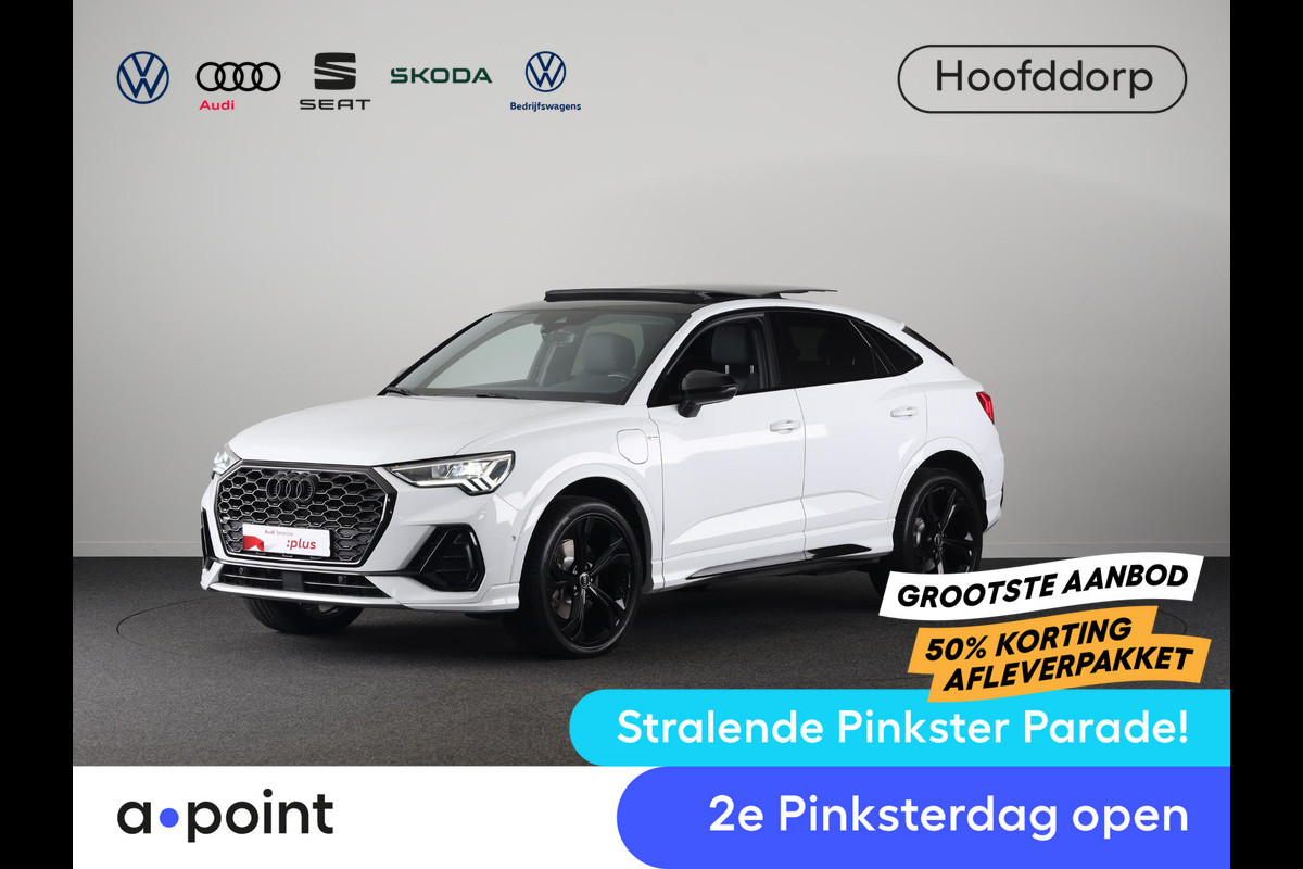 Audi Q3 Sportback 45 TFSI e S Edition 245 pk S-tronic | Navigatie | Panoramadak | Trekhaak (wegklapbaar) | Parkeersensoren (Park assist) | Achteruitrijcamera | Stoelverwarming | S-Line |