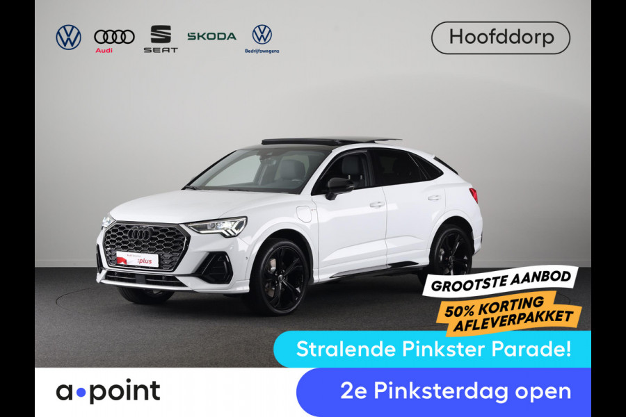 Audi Q3 Sportback 45 TFSI e S Edition 245 pk S-tronic | Navigatie | Panoramadak | Trekhaak (wegklapbaar) | Parkeersensoren (Park assist) | Achteruitrijcamera | Stoelverwarming | S-Line |