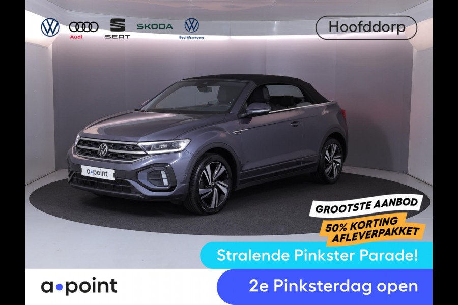Volkswagen T-Roc Cabrio 1.5 TSI R-Line 150 pk Automaat (DSG) | Navigatie | Trekhaak (afneembaar) | Parkeersensoren (Park assist) | Achteruitrijcamera | Windscherm | Stoel/stuur verwarming | R-Line |