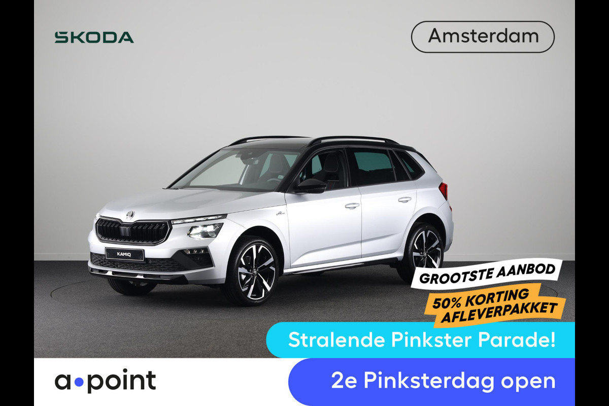 Škoda Kamiq Monte Carlo 1.0 TSI 115 pk 7 versn. DSG | Navigatie Pakket | Travel Assist Plus | Wegklapbare trekhaak | Winter Pakket | Charging | 18 inch lichtmetalen velgen