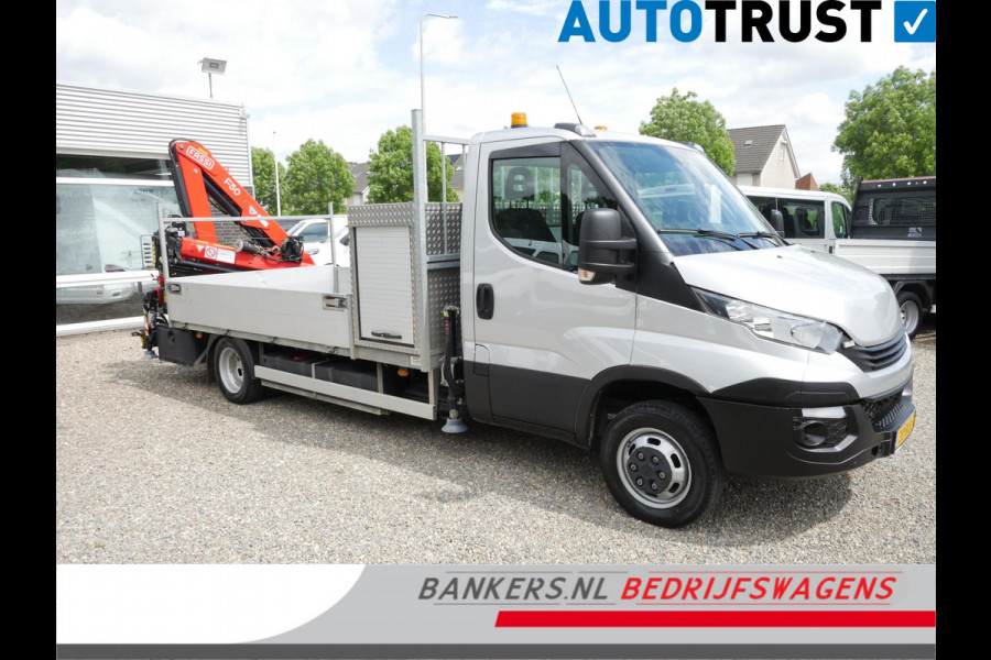 Iveco Daily 50C15 3.0 150PK, Airco, Open laadbak, Dubbel lucht, Fassi F50 laadkraan, Rijbewijs C1