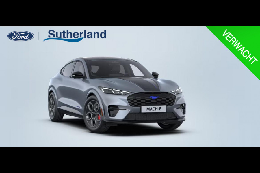 Ford Mustang Mach-E GT Extended AWD 91 kWh | Voorraad | California Special | Panoramadak (vast) en warmtewerende voorruit | Glacier Grey (Premium Metallic)