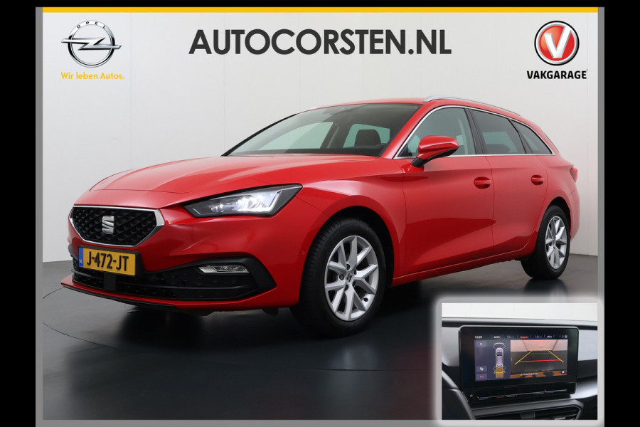 Seat Leon Sportstourer 1.5T 131pk Trekhaak Camera Adaptive-Cruise Navi Ecc Virtual Cockpit Apple Carplay/Android Auto Pdc Style Launch Edi Lmv Led DAB Keyless Isofix Front assist Regensensor Bluetooth Rijstrooksensor 1e Eigenaar Origineel Nederlandse Auto