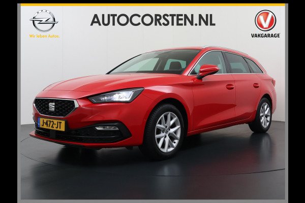 Seat Leon Sportstourer 1.5T 131pk Trekhaak Camera Adaptive-Cruise Navi Ecc Virtual Cockpit Apple Carplay/Android Auto Pdc Style Launch Edi Lmv Led DAB Keyless Isofix Front assist Regensensor Bluetooth Rijstrooksensor 1e Eigenaar Origineel Nederlandse Auto