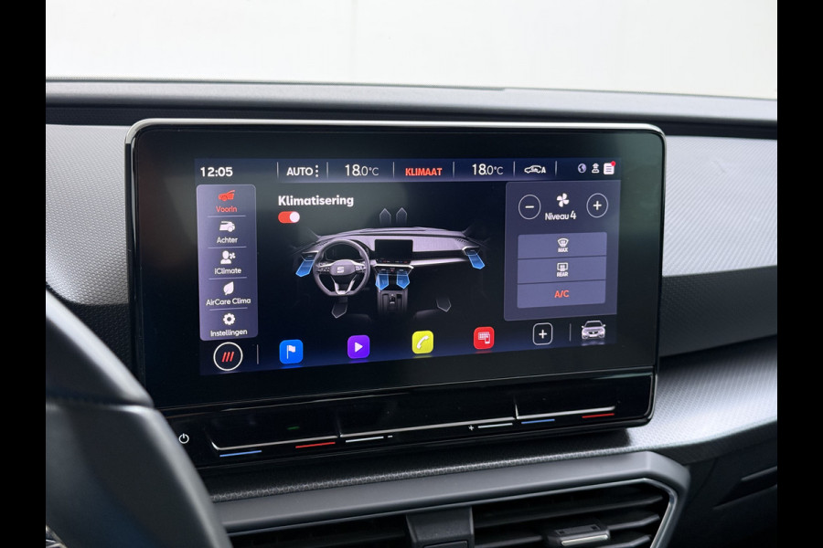 Seat Leon Sportstourer 1.5T 131pk Trekhaak Camera Adaptive-Cruise Navi Ecc Virtual Cockpit Apple Carplay/Android Auto Pdc Style Launch Edi Lmv Led DAB Keyless Isofix Front assist Regensensor Bluetooth Rijstrooksensor 1e Eigenaar Origineel Nederlandse Auto