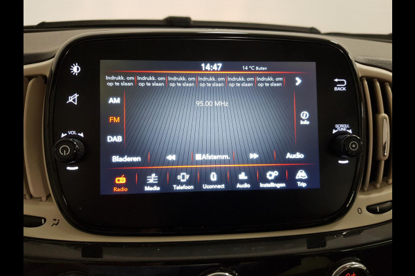Fiat 500C 1.0 Hybrid Lounge + Navigatie Climate Control Cruise Control DAB Parkeer Sensoren Lichtmetalen velgen