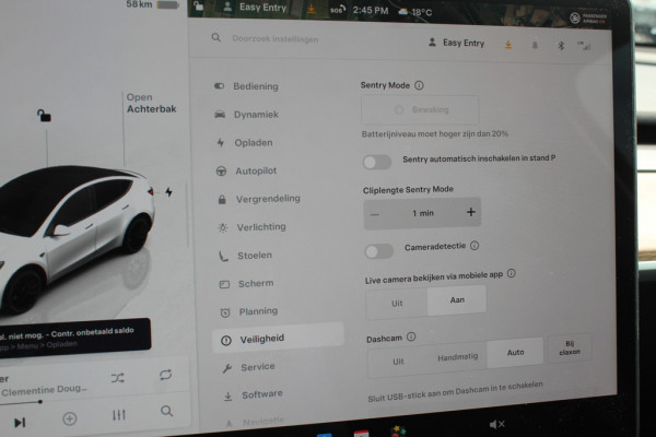 Tesla Model Y Long Range AWD 75 kWh / Autopilot / Panoramadak / Camera / 20'' / Keyless / Leder / Dodehoek / Navigatie / Stoelverwarming