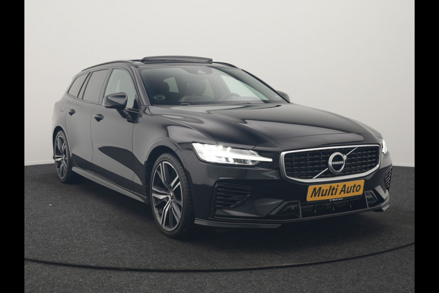 Volvo V60 T8 Twin Engine AWD R-Design PHEV 390pk Dealer O.H. | Trekhaak Af Fabriek | Panodak | Head Up | Harman / Kardon | Camera | Lederen Sportstoelen Memory & Verwarmd | Apple Carplay | Stuur Verwarmd | Navigatie | DAB | Plug In Hybrid |