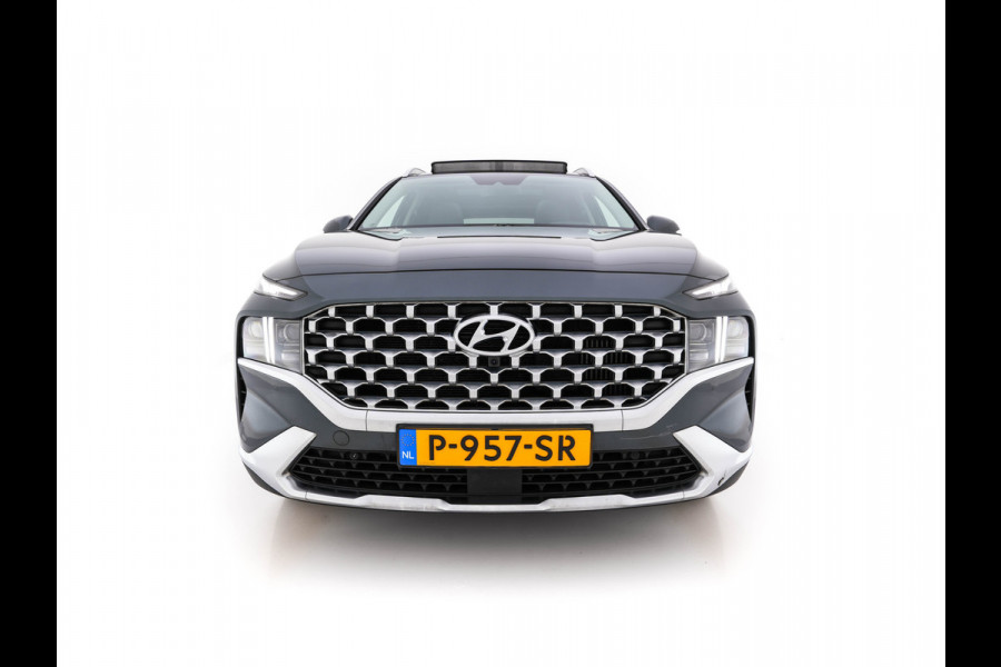Hyundai Santa Fe 1.6 T-GDI HEV Premium Sky (Face-lift) (INCL-BTW) *PANO | LEATHER | FULL-LED | ADAPTIVE-CRUISE | BLINDSPOT | MEMORY-PACK | DIGI-COCKPIT | SHIFTPADDLES | PRIVACYGLASS | NAVI-FULLMAP | HEAD-UP |19''ALU*