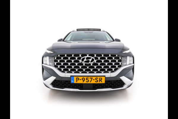 Hyundai Santa Fe 1.6 T-GDI HEV Premium Sky (Face-lift) (INCL-BTW) *PANO | LEATHER | FULL-LED | ADAPTIVE-CRUISE | BLINDSPOT | MEMORY-PACK | DIGI-COCKPIT | SHIFTPADDLES | PRIVACYGLASS | NAVI-FULLMAP | HEAD-UP |19''ALU*