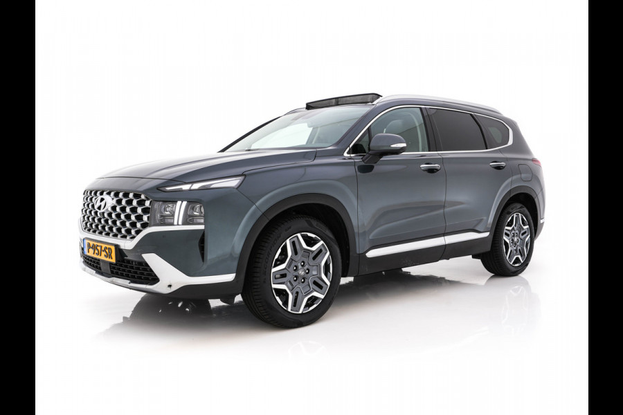 Hyundai Santa Fe 1.6 T-GDI HEV Premium Sky (Face-lift) (INCL-BTW) *PANO | LEATHER | FULL-LED | ADAPTIVE-CRUISE | BLINDSPOT | MEMORY-PACK | DIGI-COCKPIT | SHIFTPADDLES | PRIVACYGLASS | NAVI-FULLMAP | HEAD-UP |19''ALU*