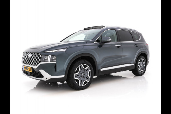 Hyundai Santa Fe 1.6 T-GDI HEV Premium Sky (Face-lift) (INCL-BTW) *PANO | LEATHER | FULL-LED | ADAPTIVE-CRUISE | BLINDSPOT | MEMORY-PACK | DIGI-COCKPIT | SHIFTPADDLES | PRIVACYGLASS | NAVI-FULLMAP | HEAD-UP |19''ALU*
